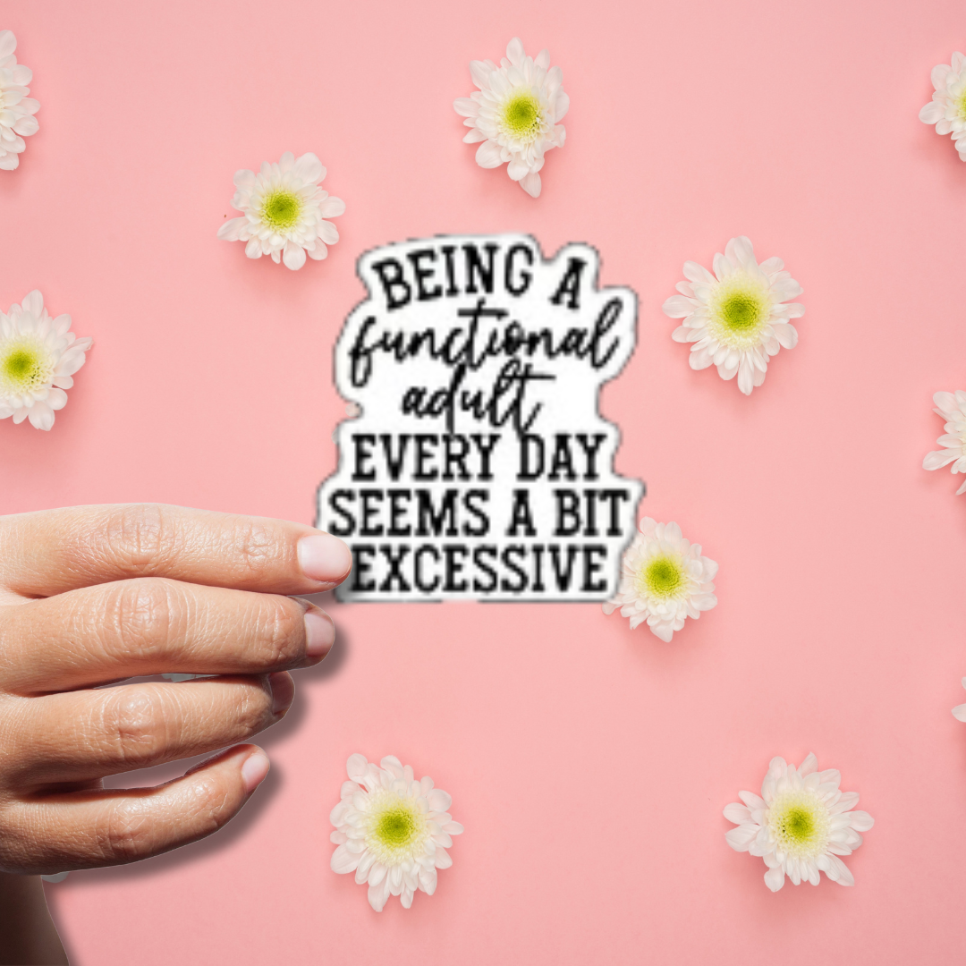 Functional Ess Sticker Functional Adult Sticker – Gunpowder & Cabernet