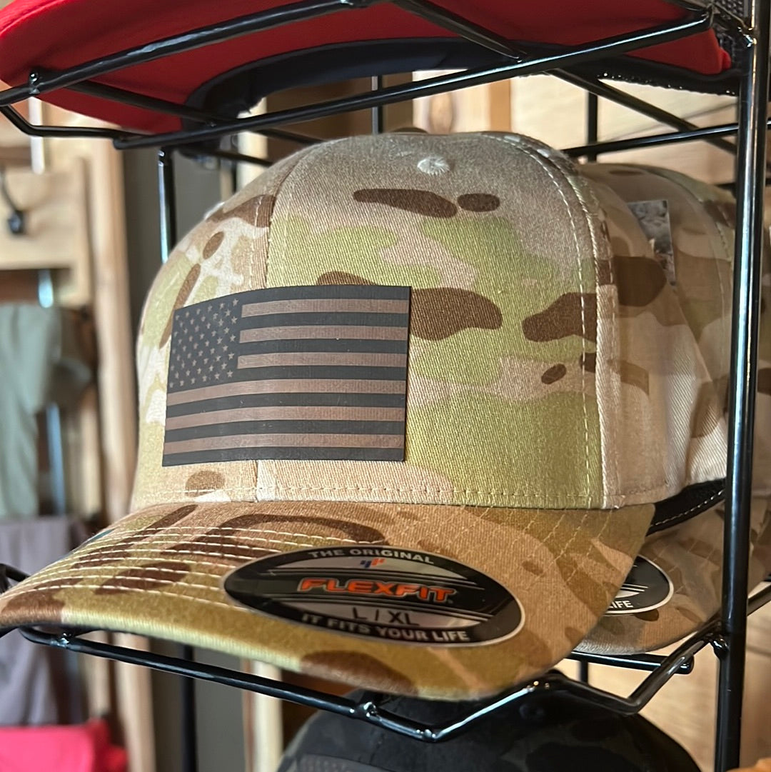 Flag (Small) Leather Patch Hat – Gunpowder & Cabernet